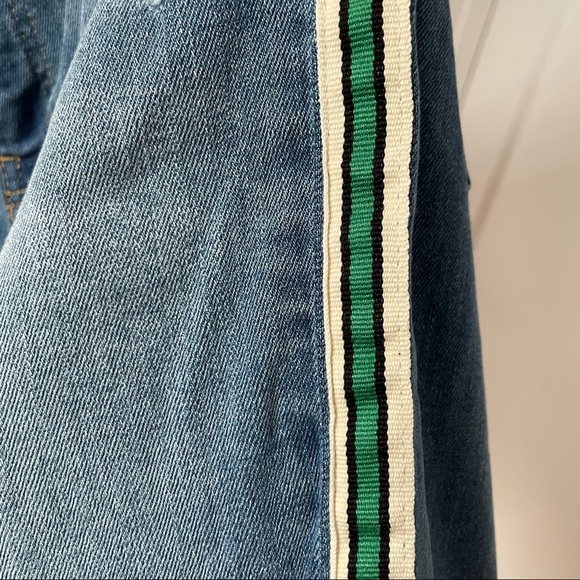 Dex Jeans with green/white stripe and frayed/distressed ankles - Picture 7 of 7